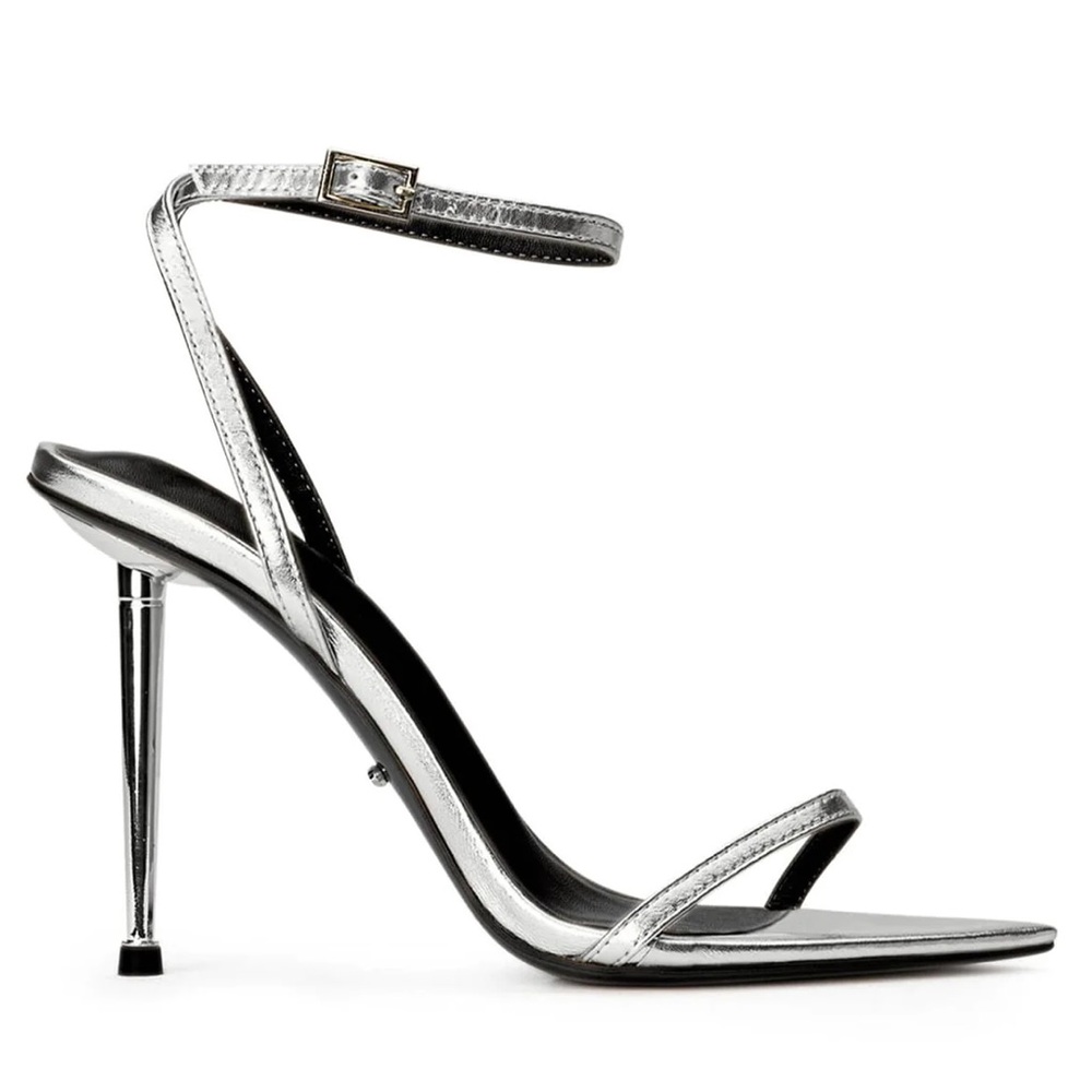 Tony Bianco Silver Strappy Heels